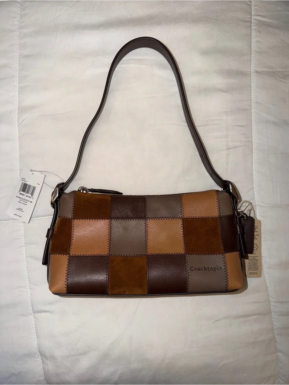 Alter/Ego Small Slouchy Shoulder Bag in tan multi - Picture 2 of 6